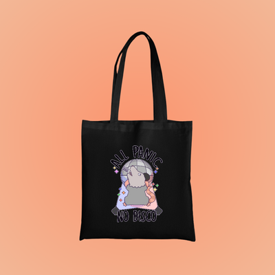 All Panic No Disco Graphic Tote Bag
