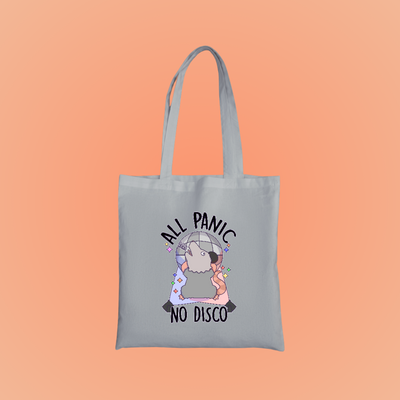 All Panic No Disco Graphic Tote Bag