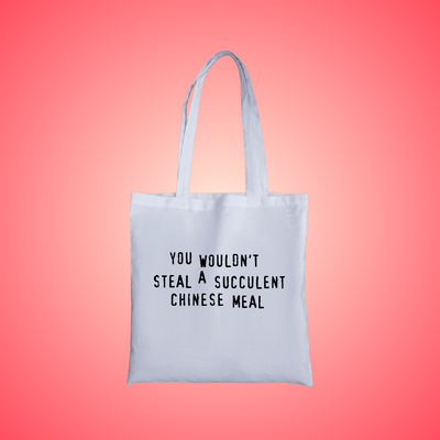 Chinese Meal Text Tote Bag