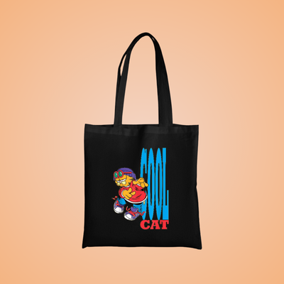 Cool Cat Graphic Tote Bag