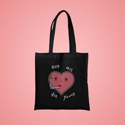 Eat Ass, Die Young Graphic Tote Bag